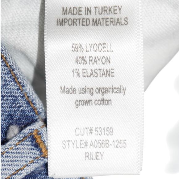 AGOLDE Riley High Rise Distressed Jeans Women’s Size 29 Blue Button Fly - Picture 7 of 7